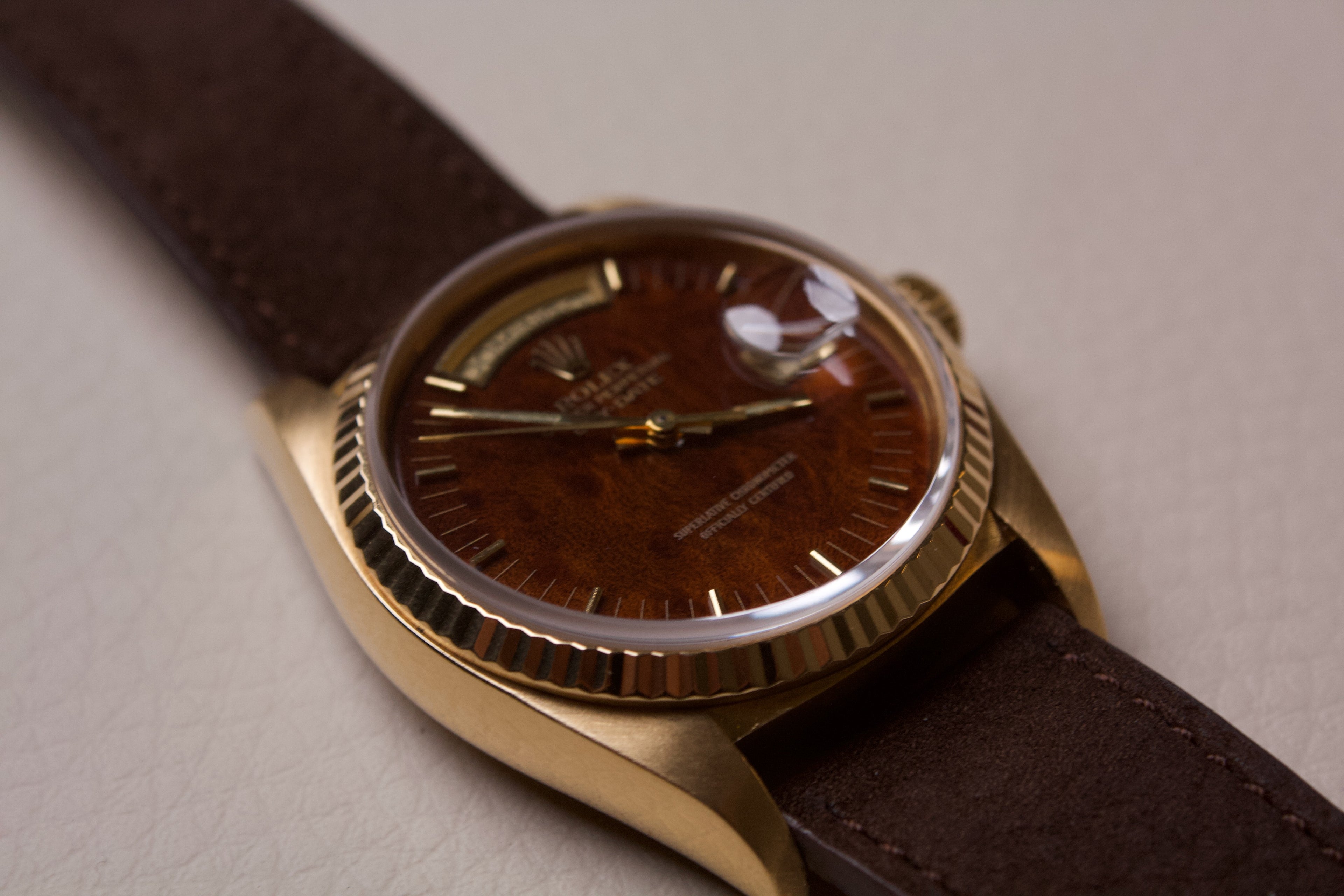 Rolex Day-Date 18038 Wood Noyer