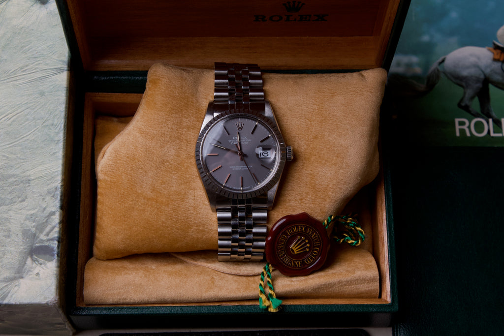 Rolex Datejust 16030 Sunburst Grey