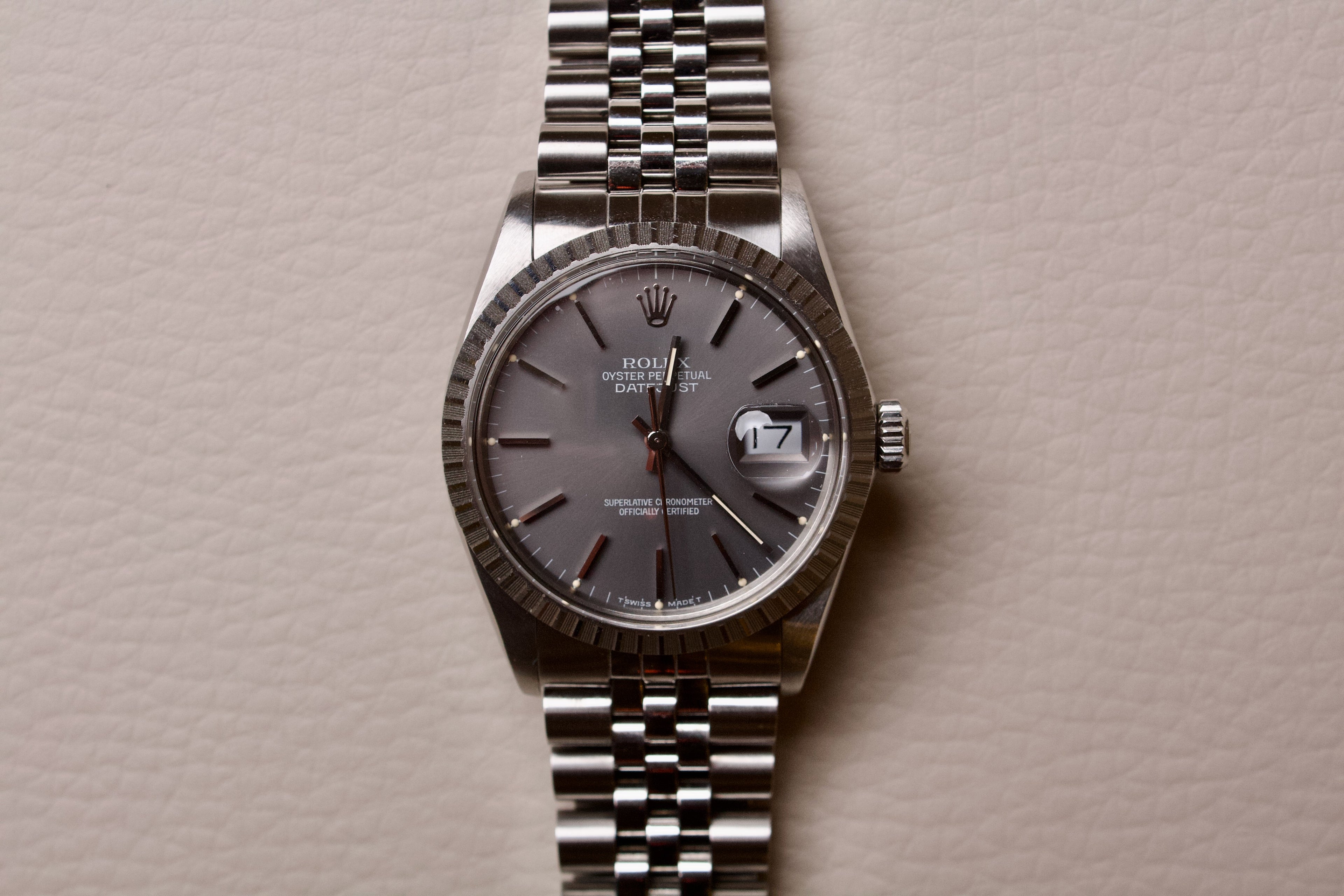 Rolex Datejust 16030 Gris Sunburst
