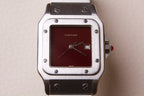 Cartier Santos Cadran Burgundy "Swiss" Only Full Set 2960