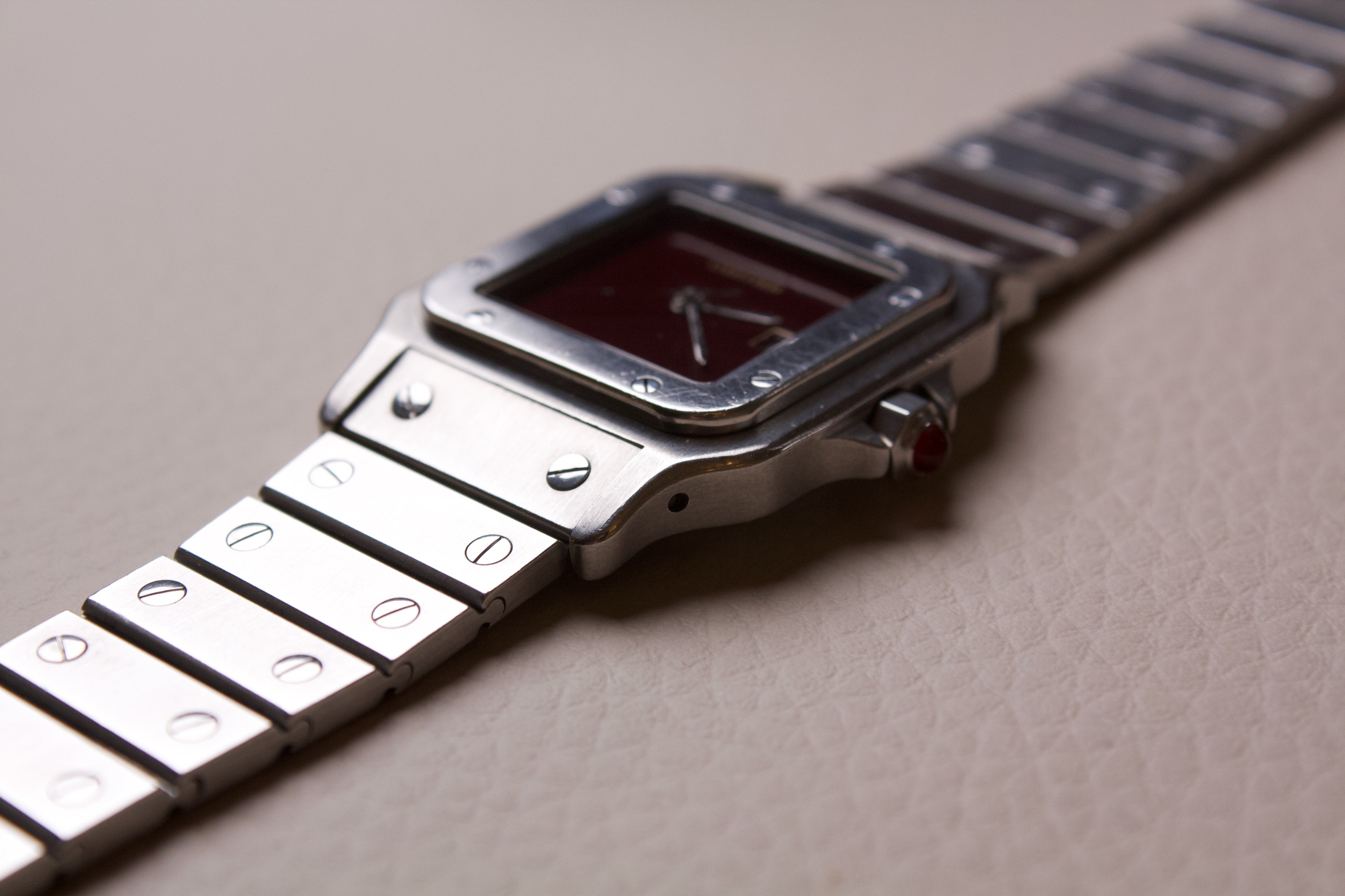 Cartier Santos 2960 Burgundy