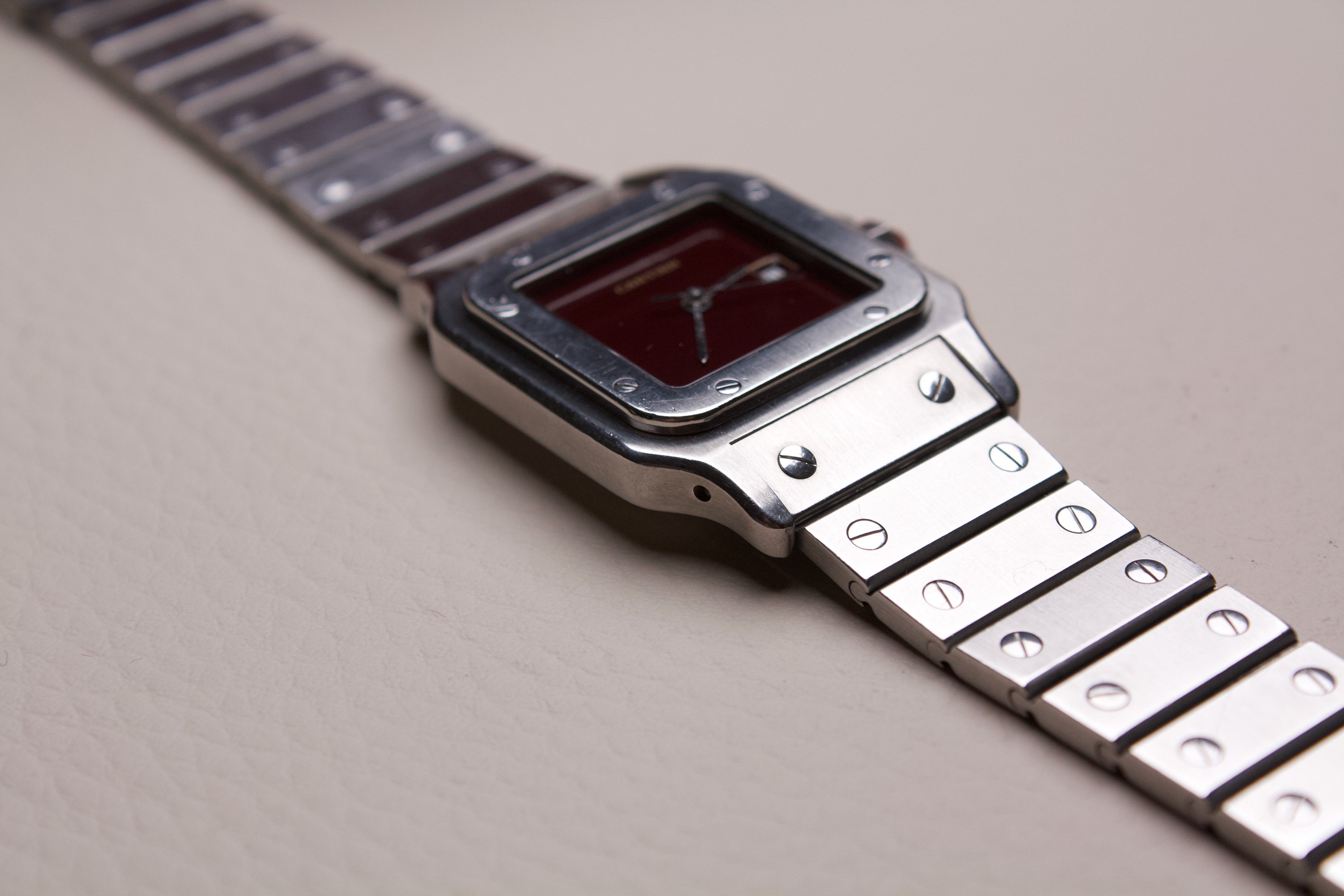 Cartier Santos 2960 Burgundy