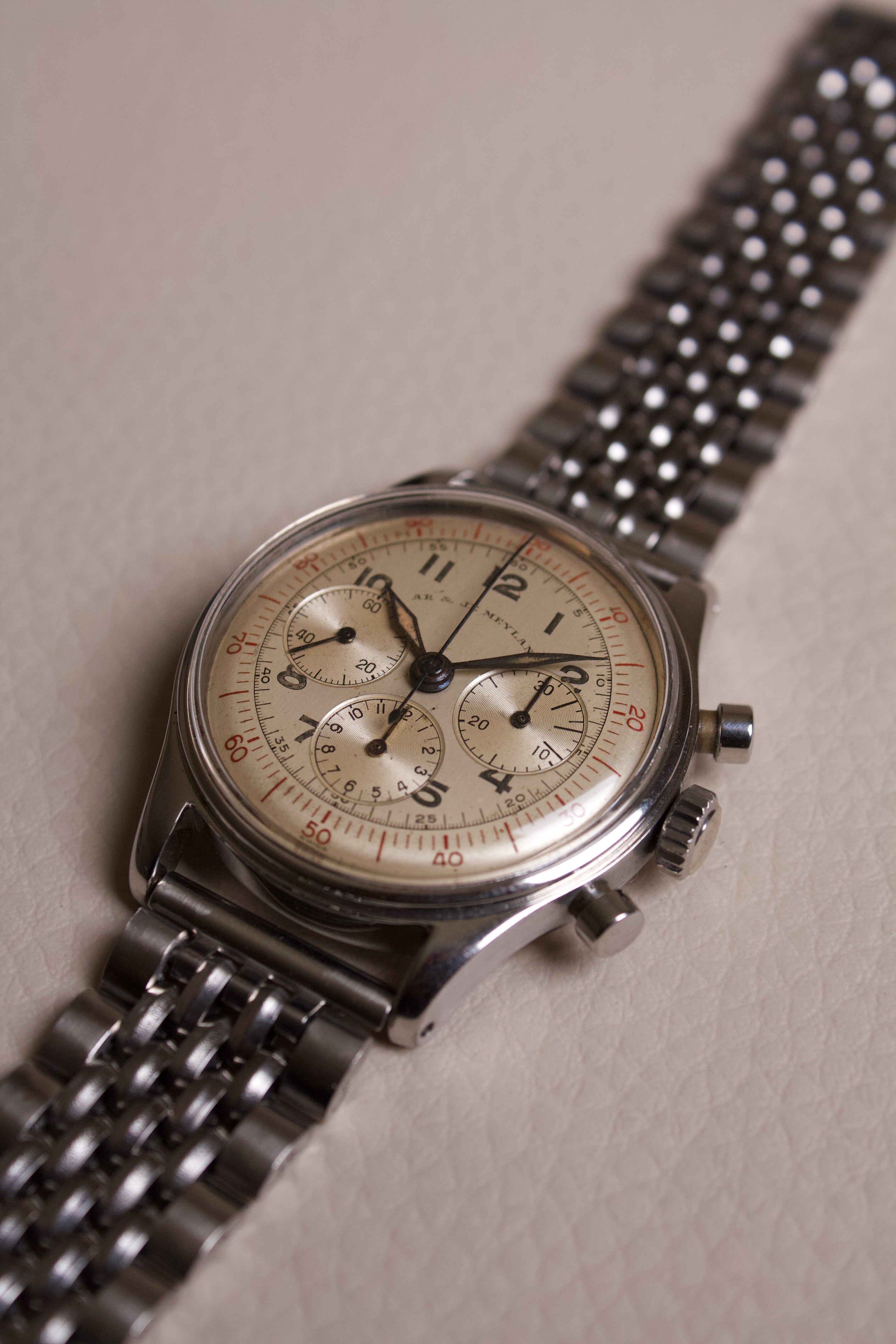 AR & JE Meylan Chronographe 16836 Valjoux 72