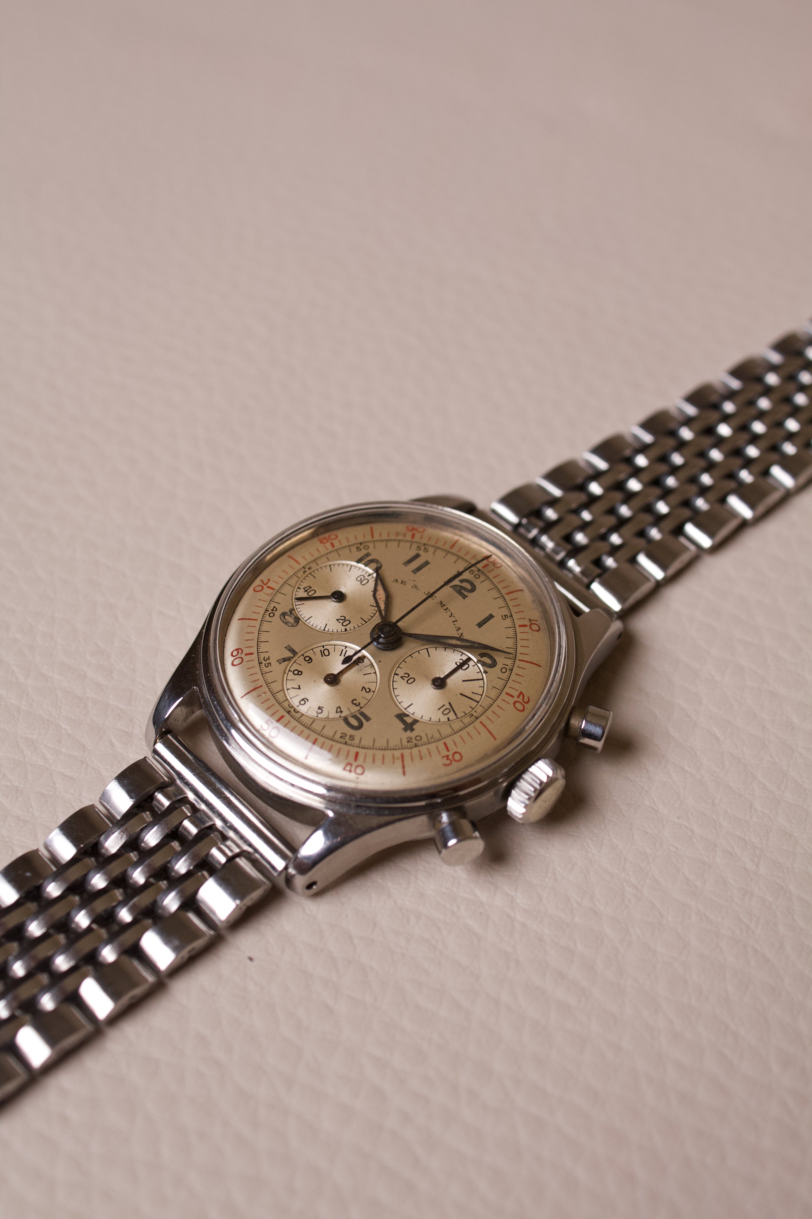 AR & JE Meylan Chronographe 16836 Valjoux 72