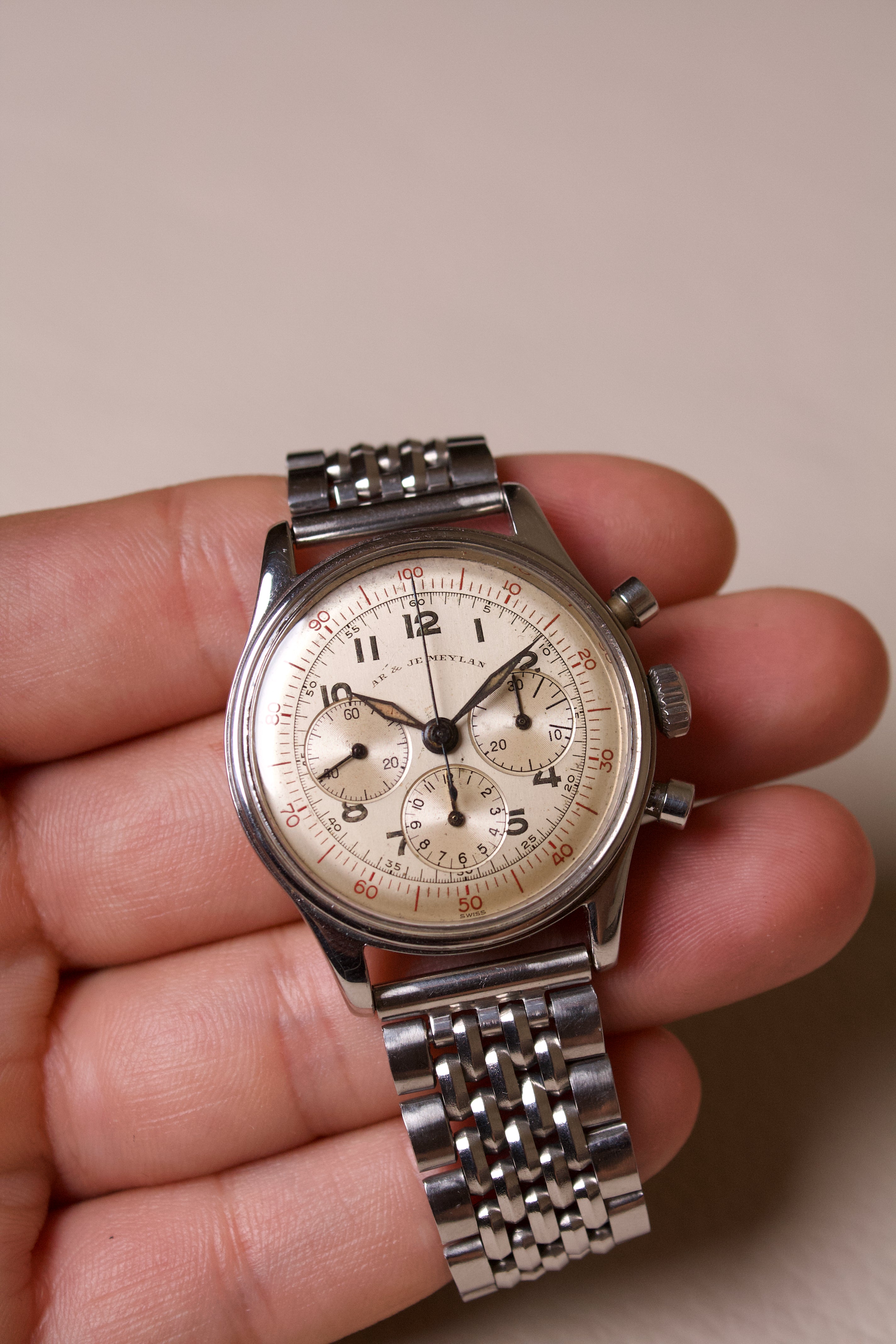 AR & JE Meylan Chronographe 16836 Valjoux 72