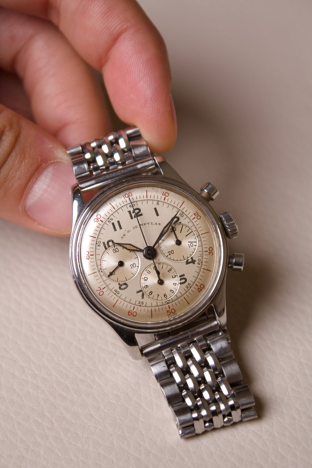 AR & JE Meylan Chronographe 16836 Valjoux 72
