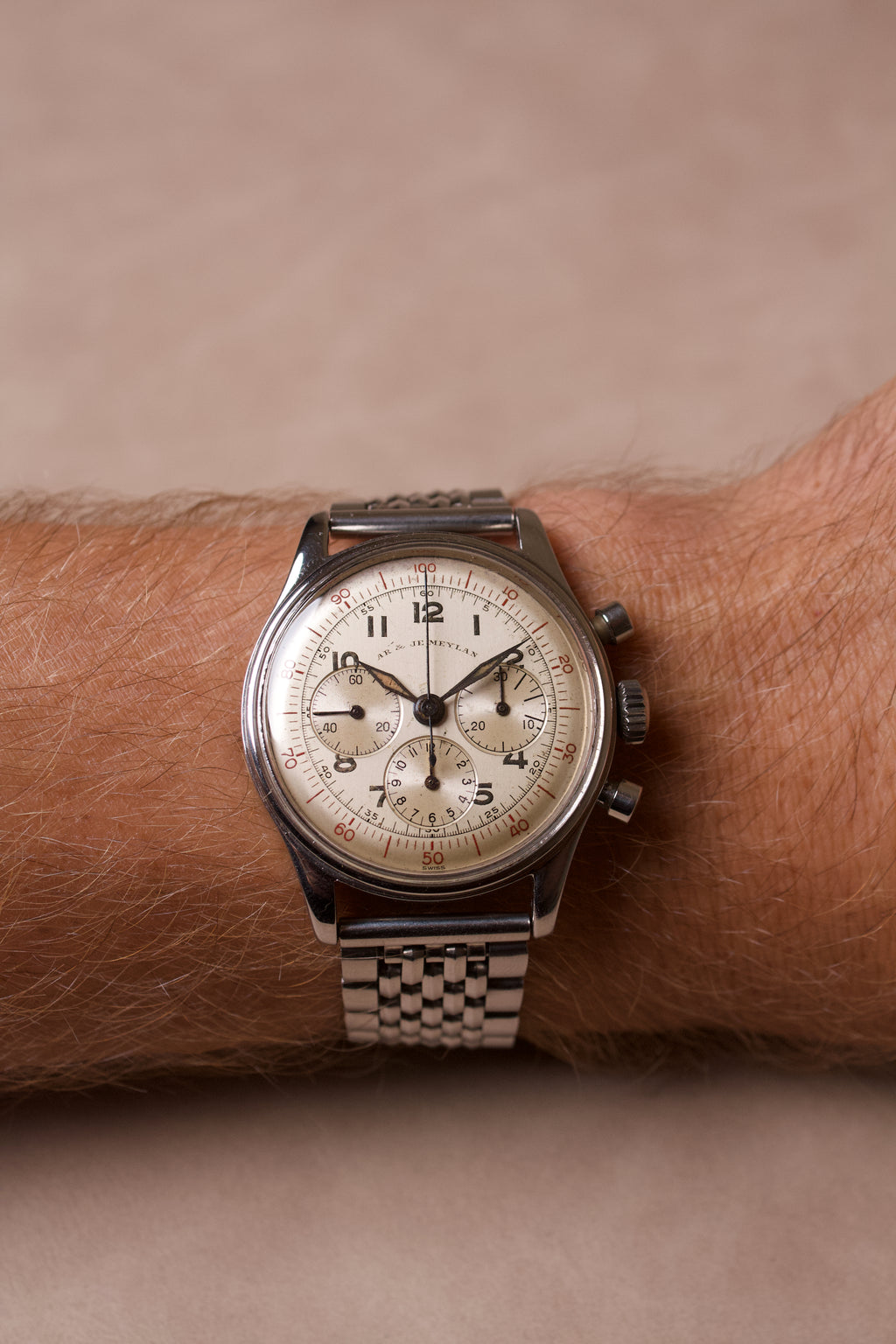 AR & JE Meylan Chronographe 16836 Valjoux 72