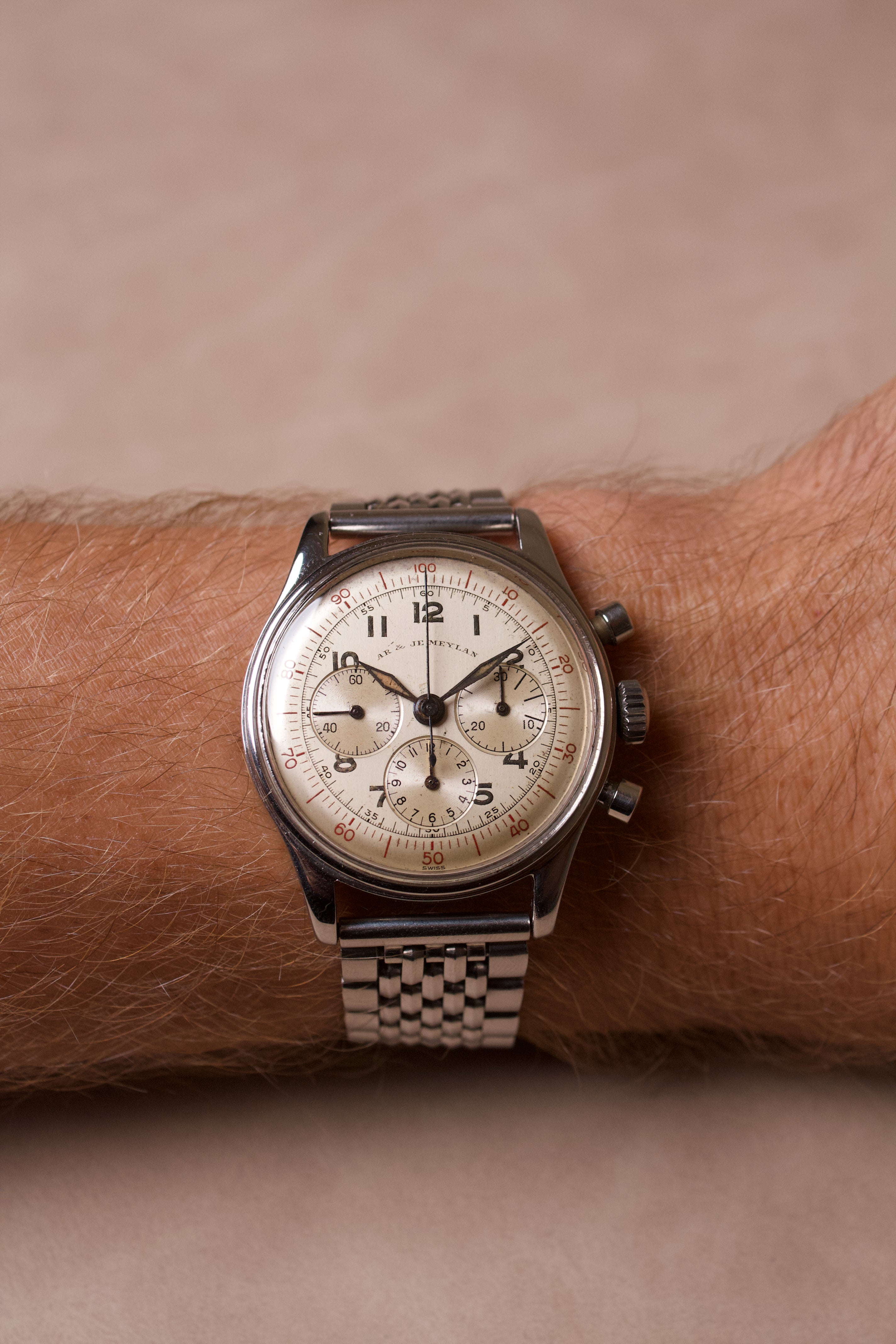 AR & JE Meylan Chronographe 16836 Valjoux 72