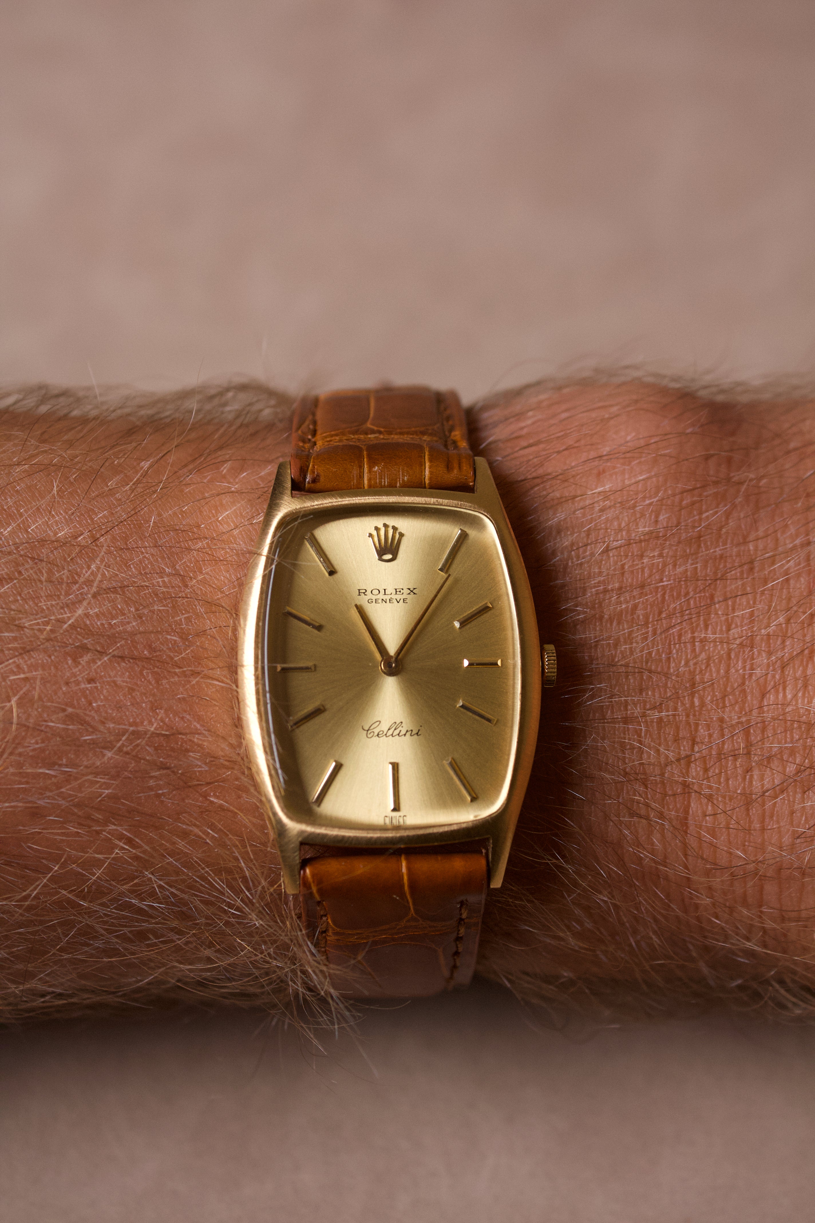 Rolex Cellini Tonneau Large Model 18K 3807