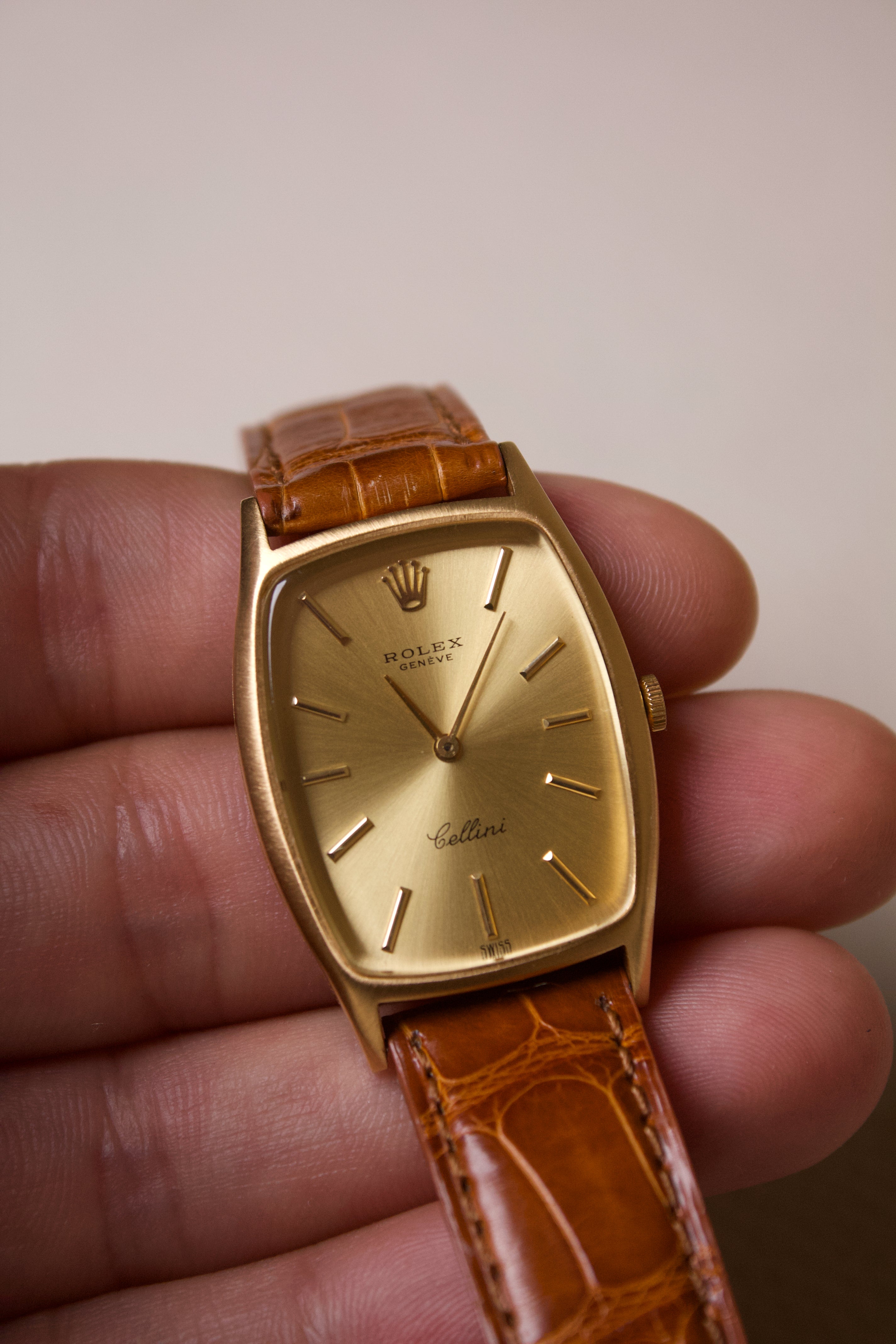 Rolex Cellini Tonneau Large Model 18K 3807