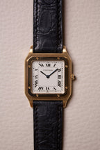 Cartier Santos Dumont Extra Plate Cadran Guilloché Or Jaune 18K 821054